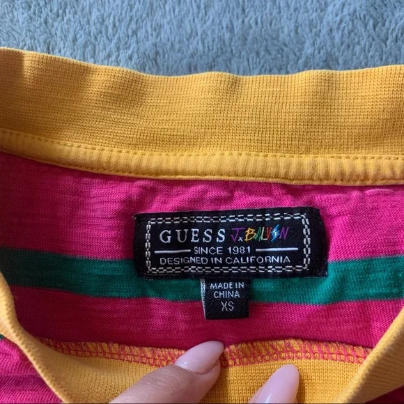 🖤Vintage Guess JBalvin “vibras” Striped Tee - Picture 3 of 7